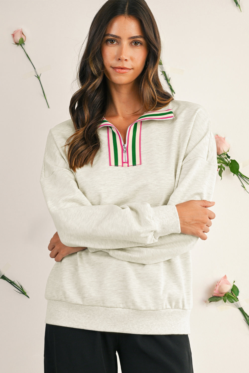 Esme Collared Pullover Sweatshirt