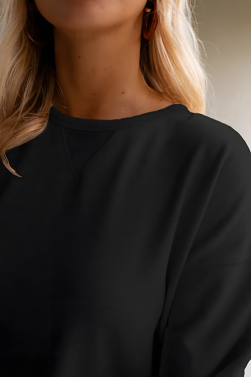 Ruffle Hem Mini Sweatshirt Dress