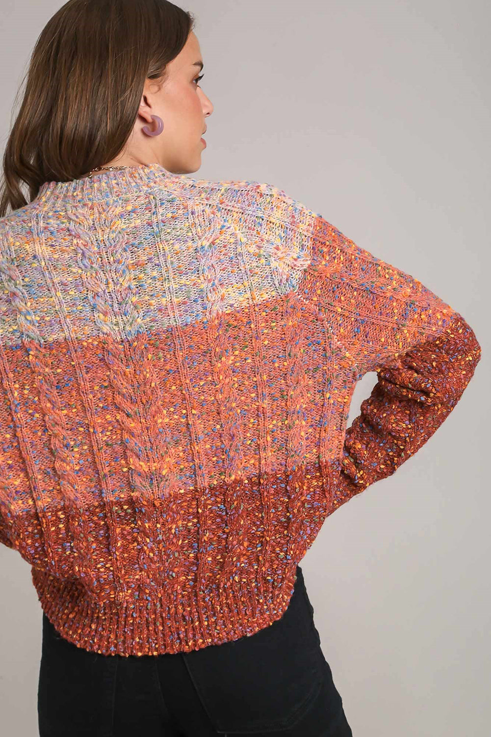 Confetti Colorblock Knit Sweater