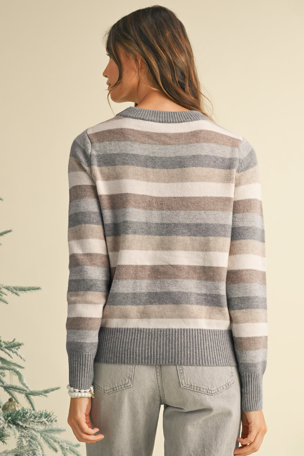 Myrah Striped Crew Neck Sweater