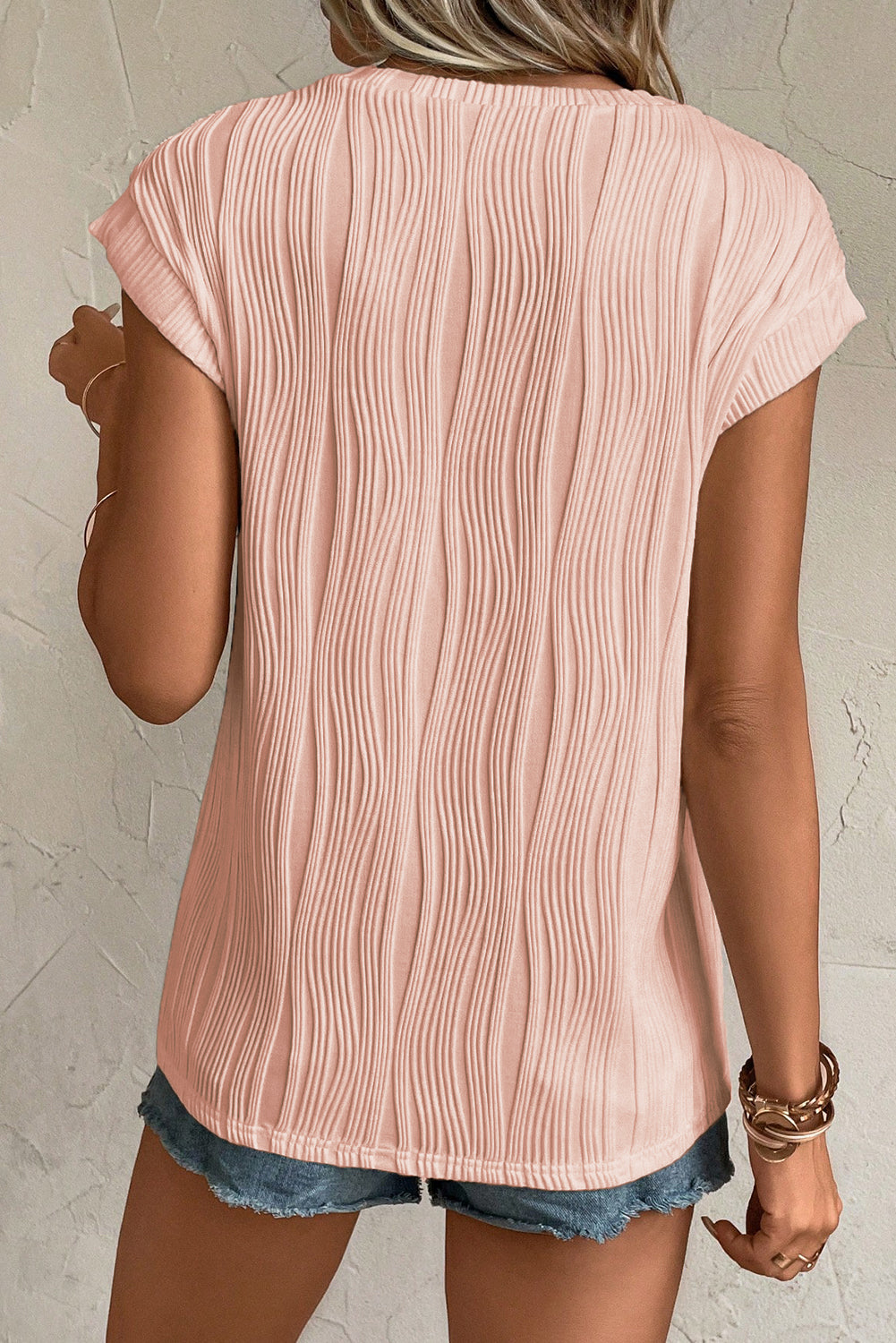 Hailey Wavy Textured Top
