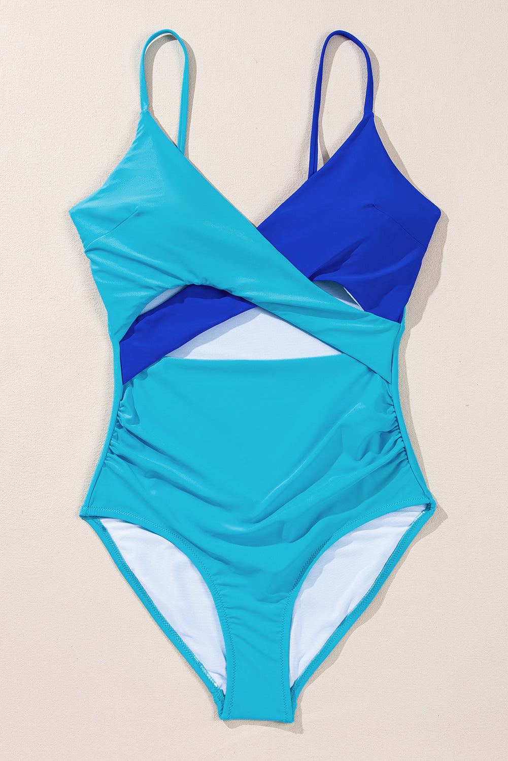 Kailani Two-Tone Cutout One-piece Swimsuit