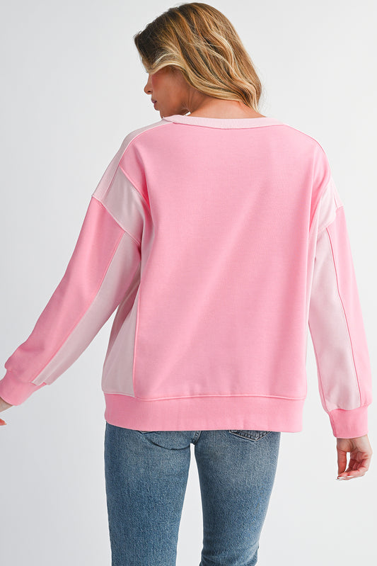 Bonbon Colorblock Oversized Sweatshirt