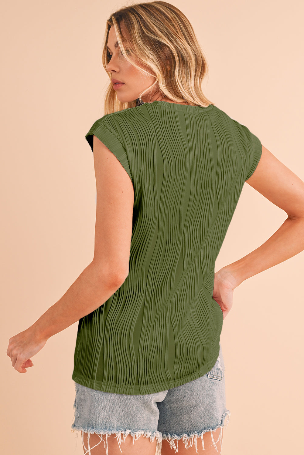 Hailey Wavy Textured Top