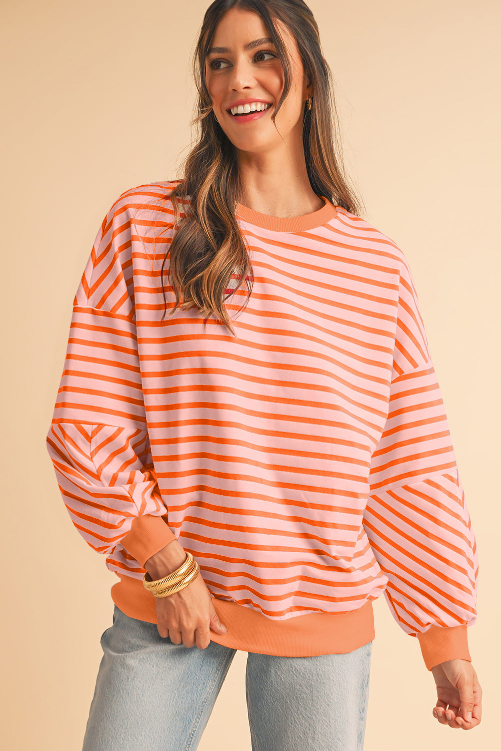 Mia Striped Oversized Sweatshirt