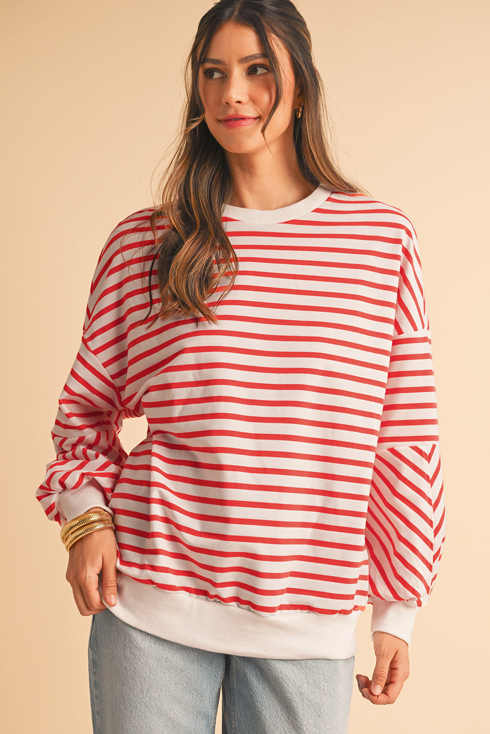 Mia Striped Oversized Sweatshirt