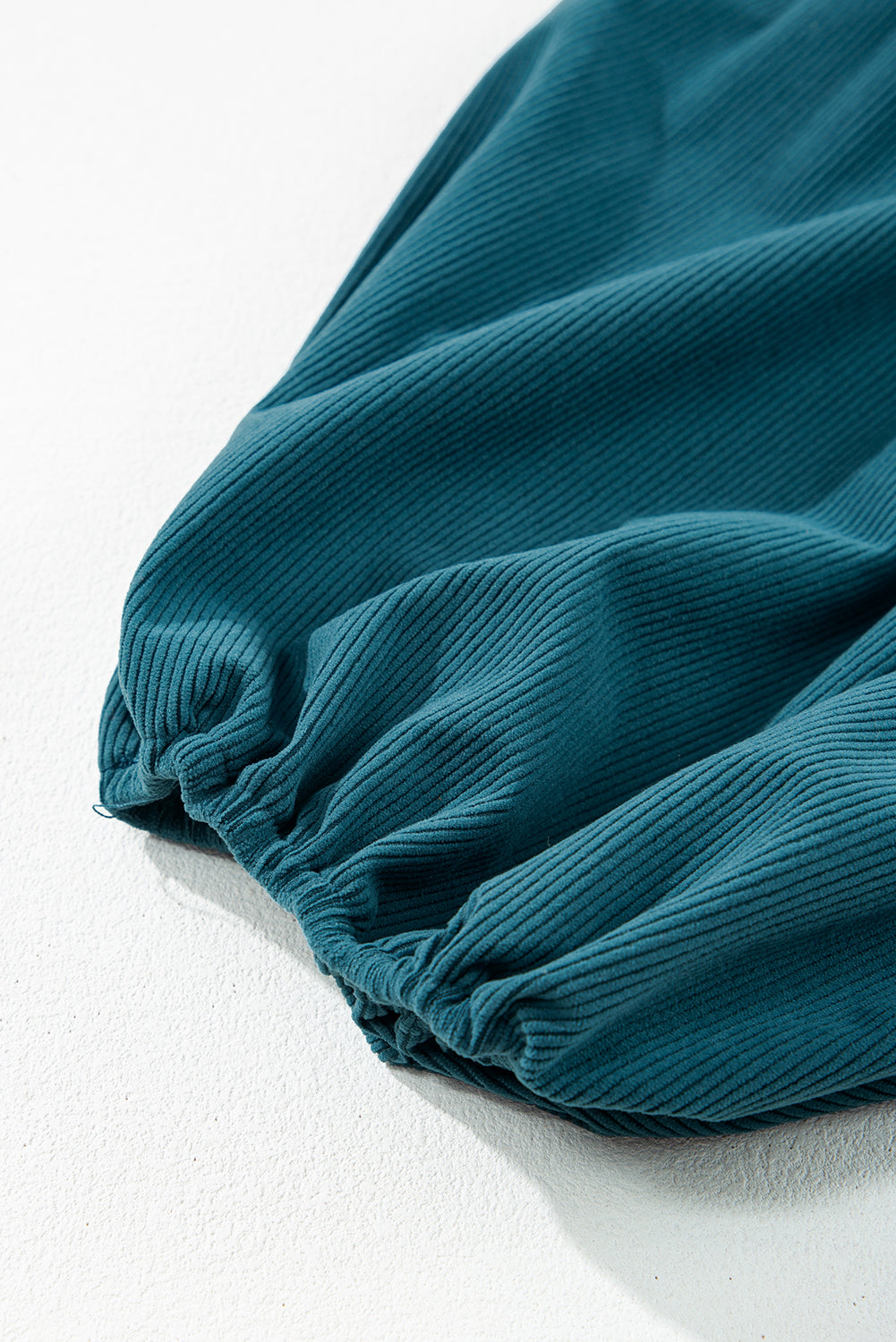 Corduroy Empire Waist Lantern Sleeve Dress