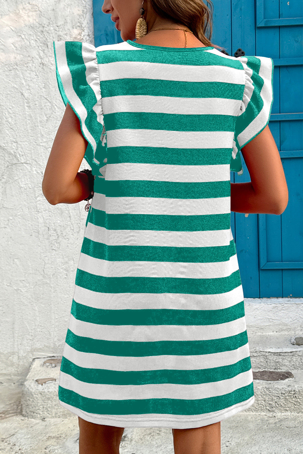 Aven Flutter Sleeve Mini Dress