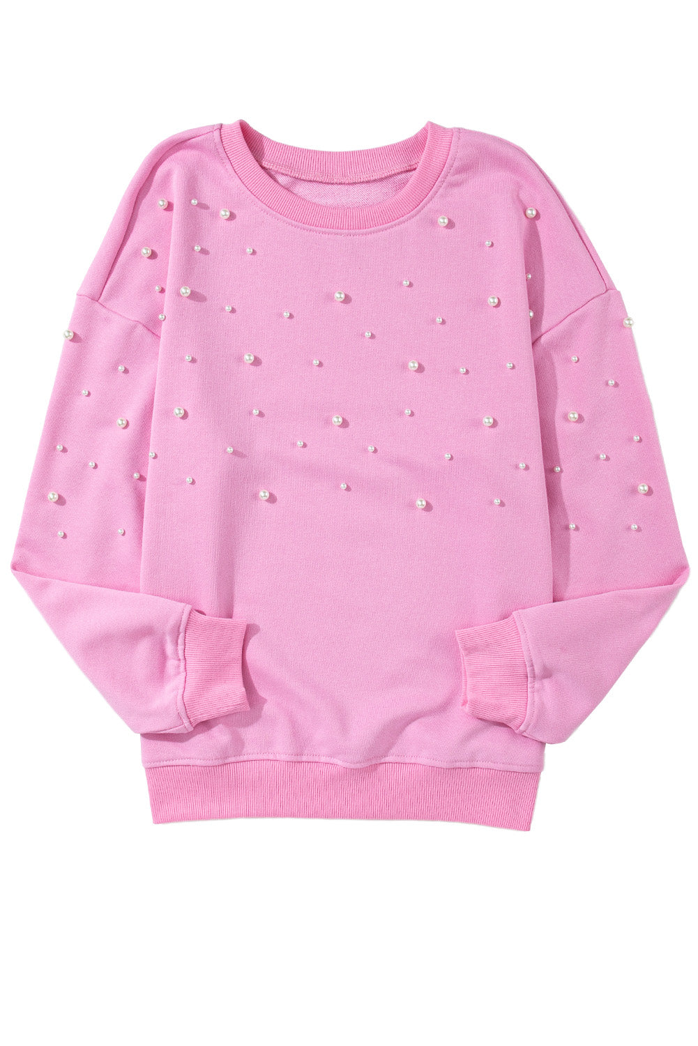 Ribbed Round Neck Sweatshirt