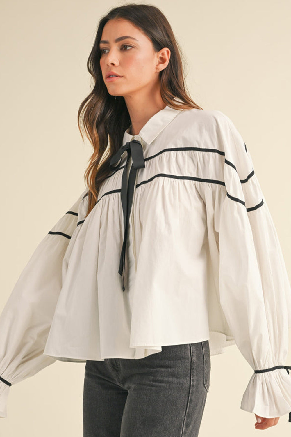 Emily Bow-knot Button-up Blouse