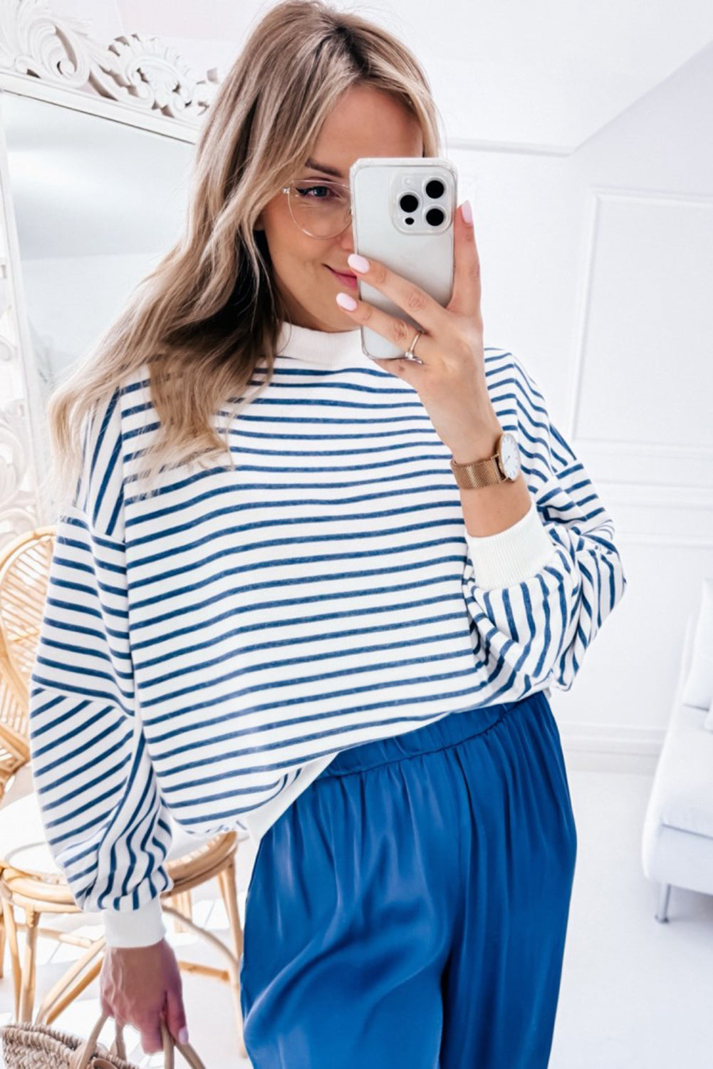 Mia Striped Oversized Sweatshirt