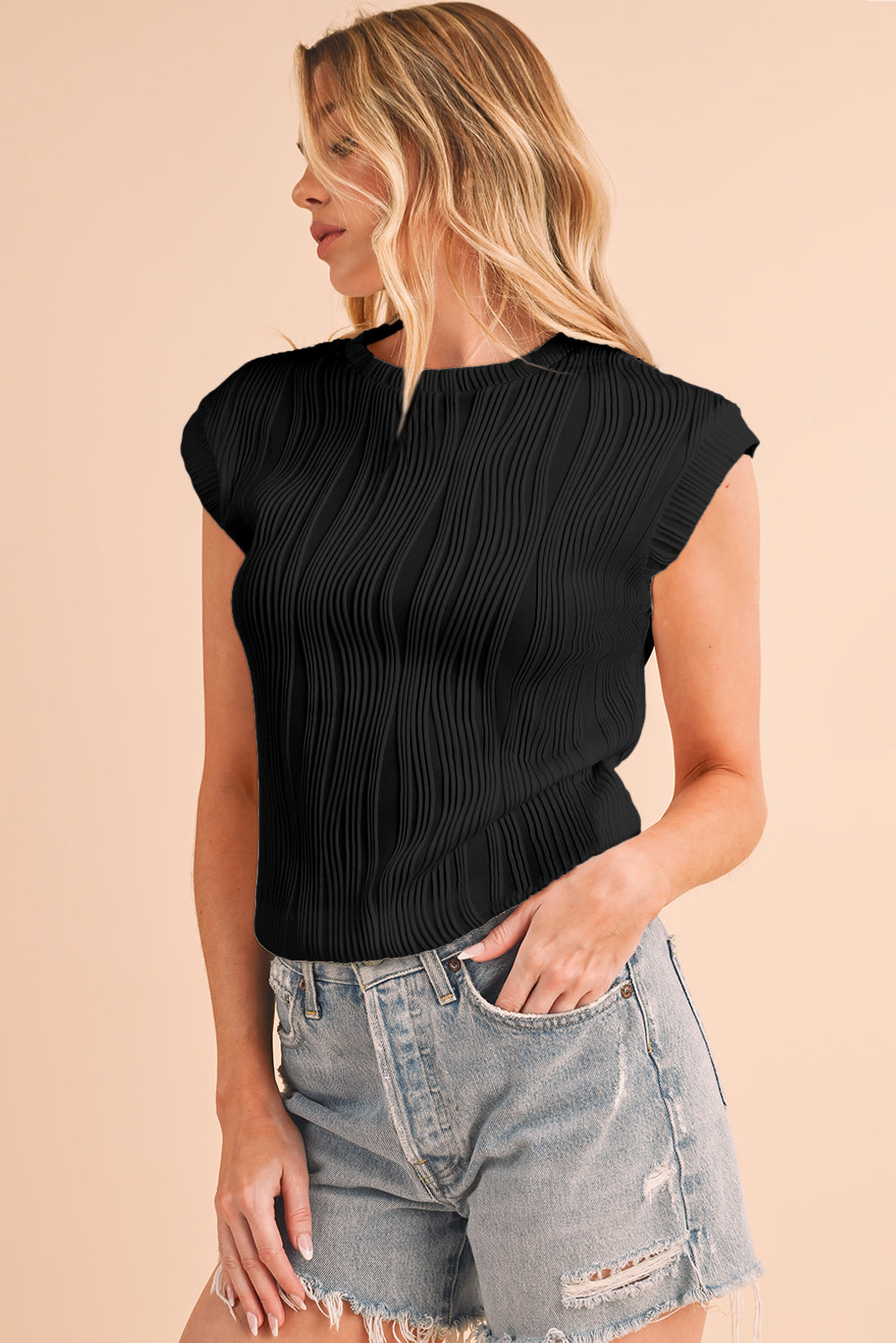 Hailey Wavy Textured Top