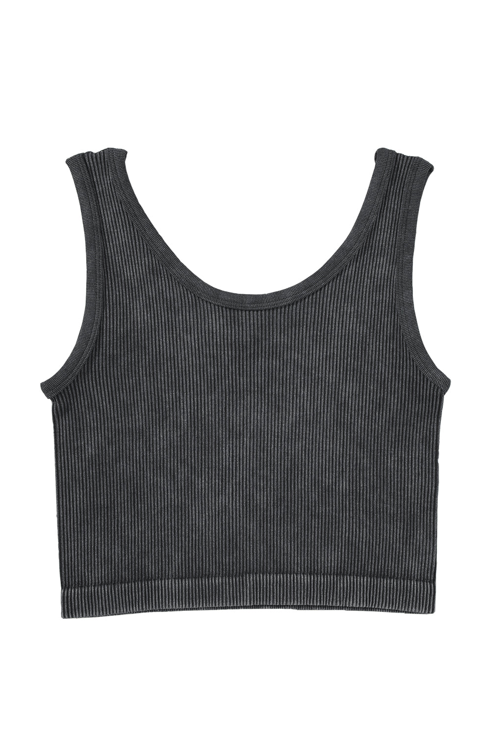 Ribbed Knit Cropped Tank Top