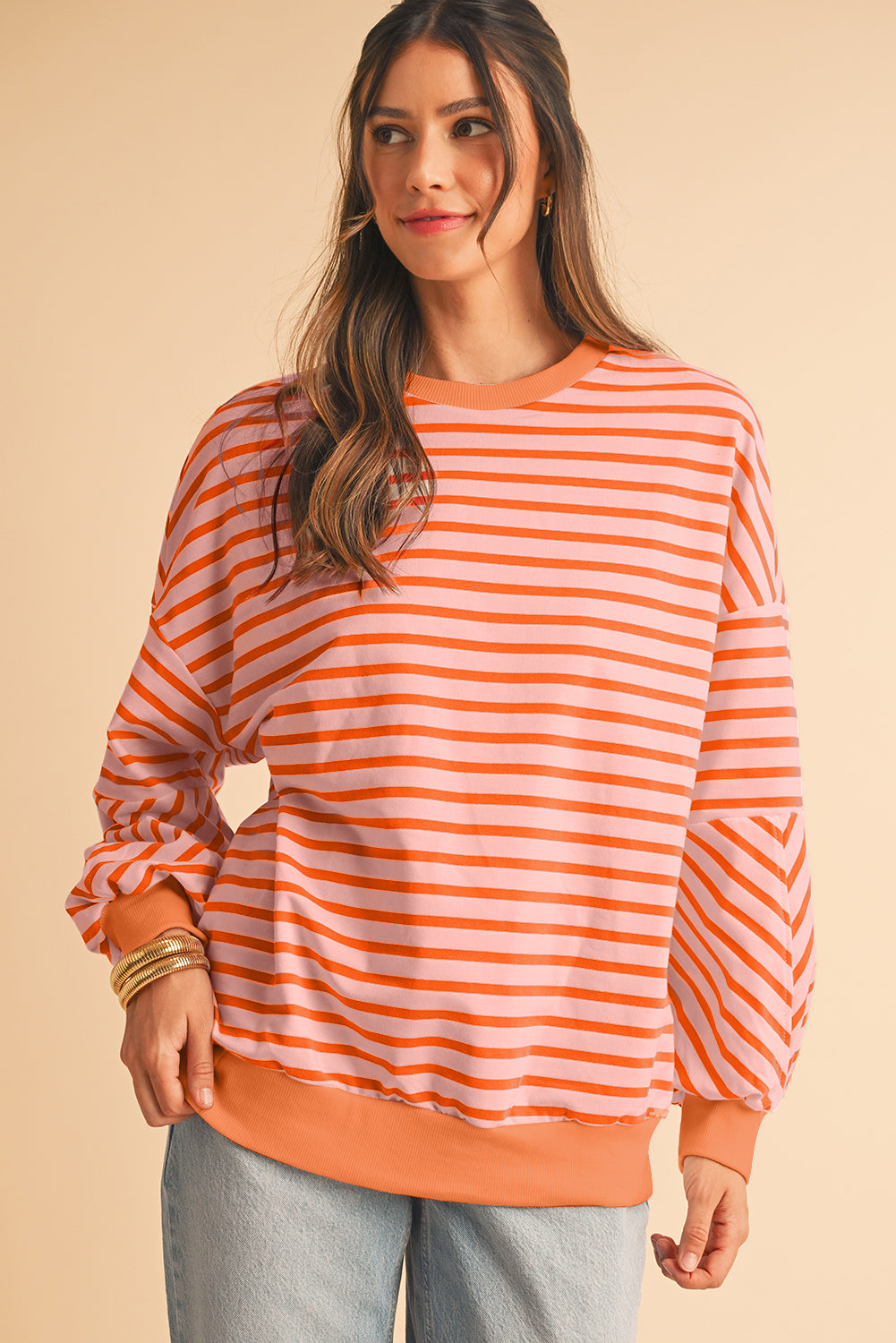 Mia Striped Oversized Sweatshirt