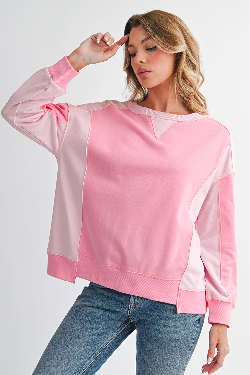 Bonbon Colorblock Oversized Sweatshirt
