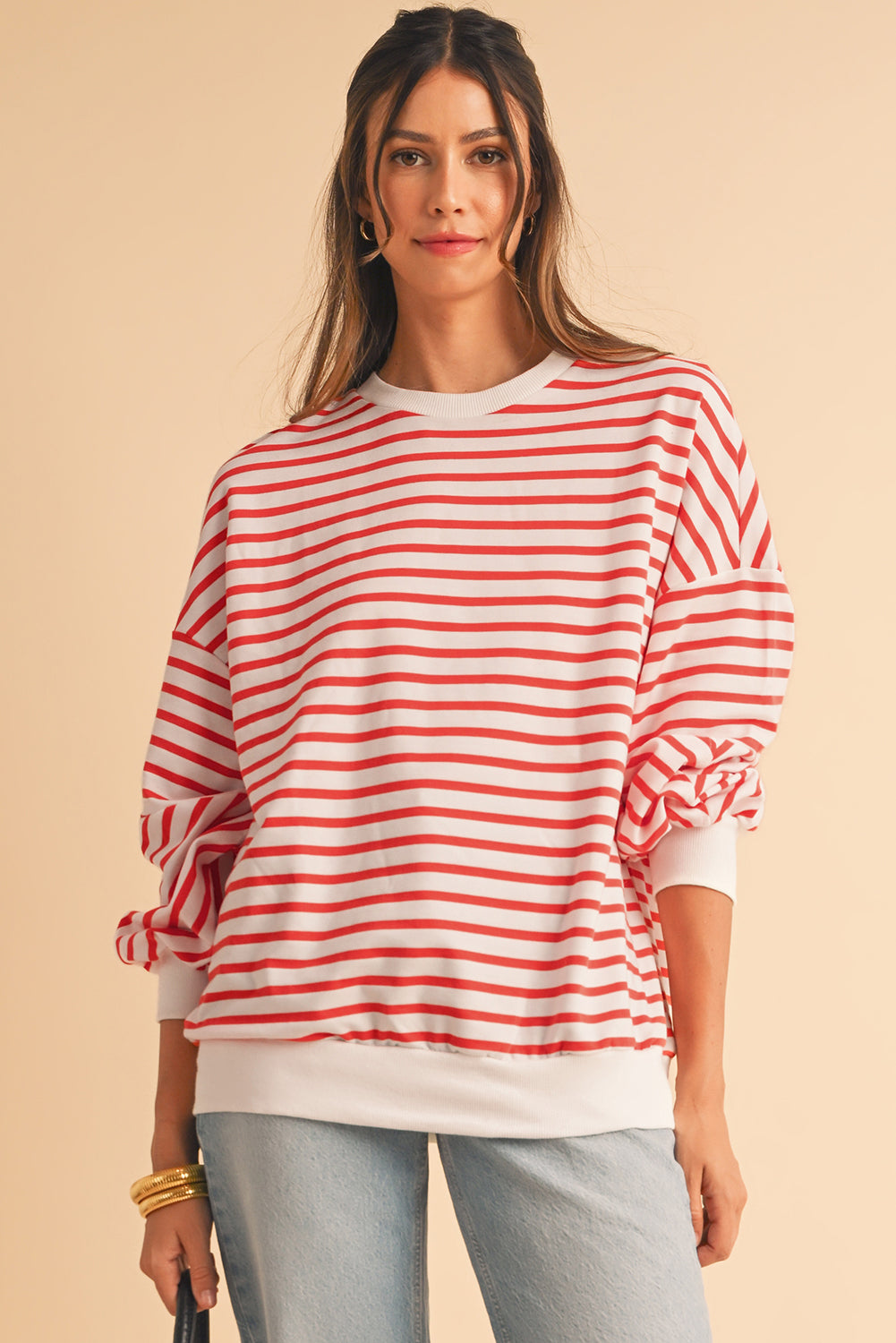 Mia Striped Oversized Sweatshirt