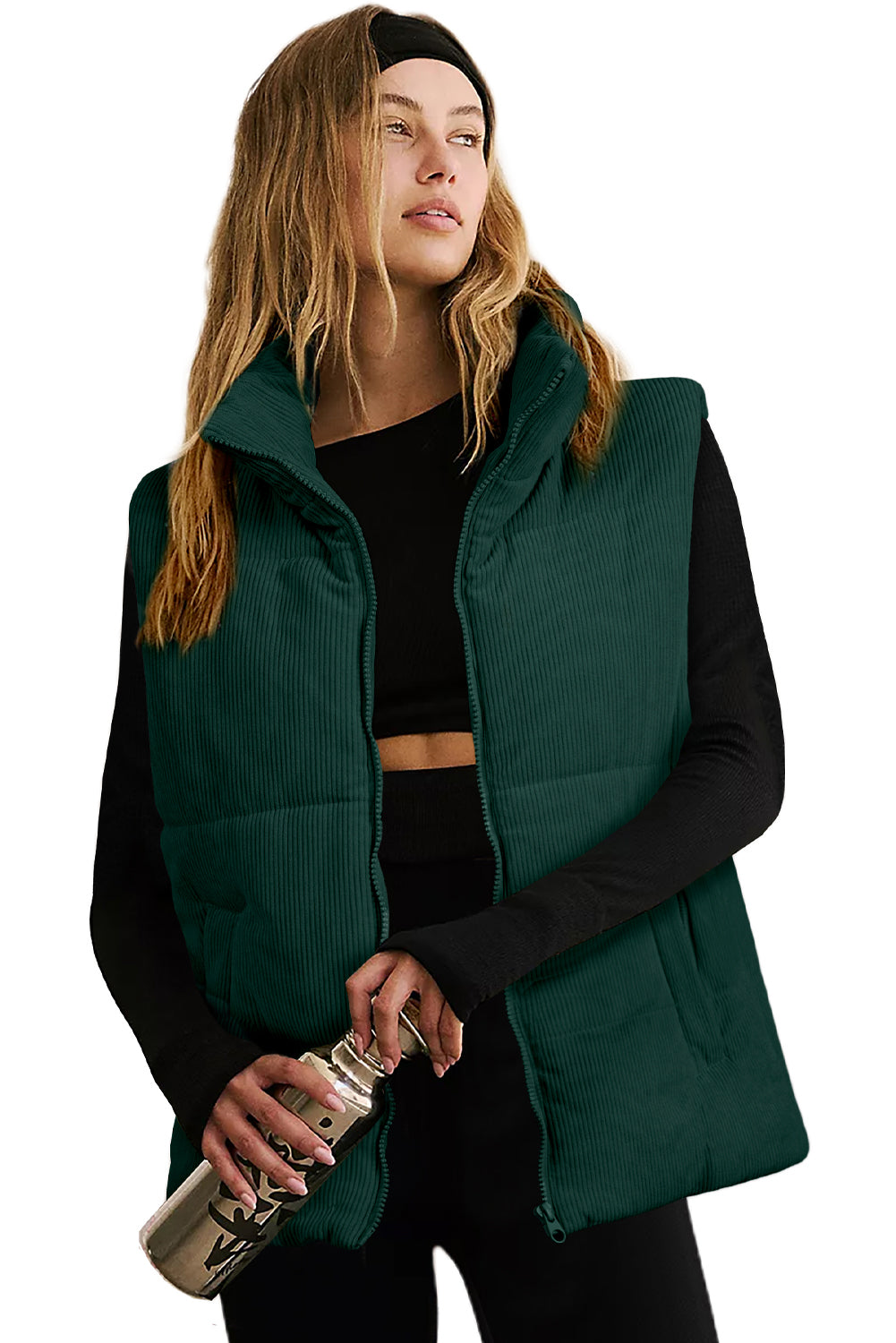 Corduroy Puffer Vest