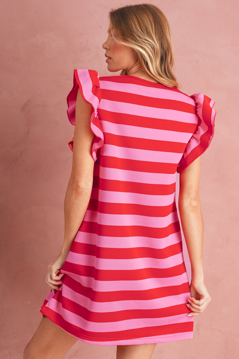 Aven Flutter Sleeve Mini Dress