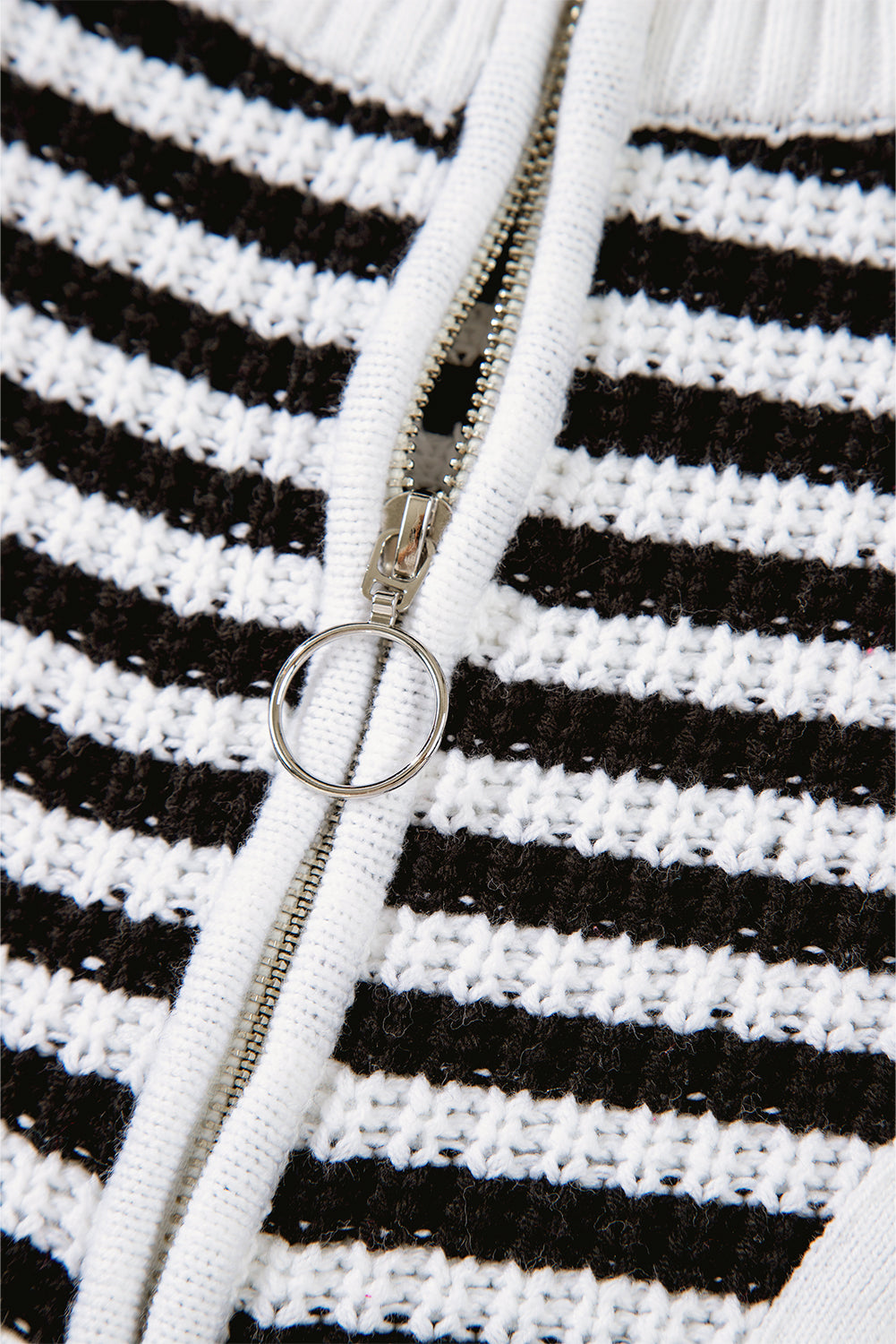 Nylah Striped Half-Zip Sweater