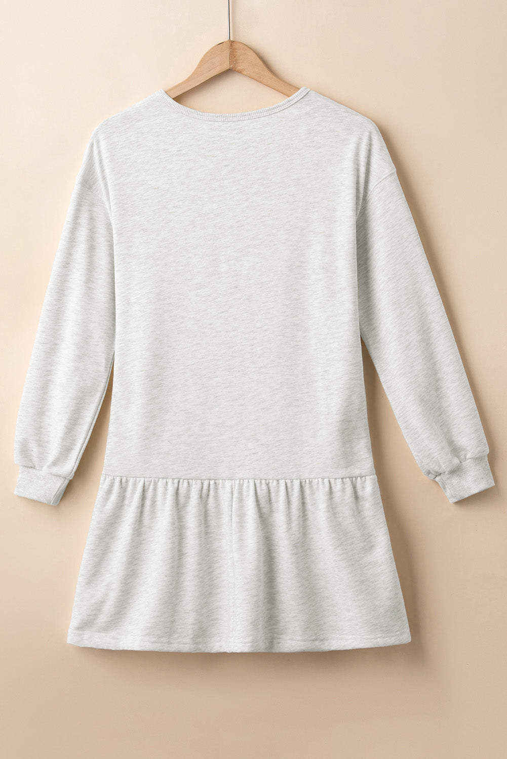 Ruffle Hem Mini Sweatshirt Dress