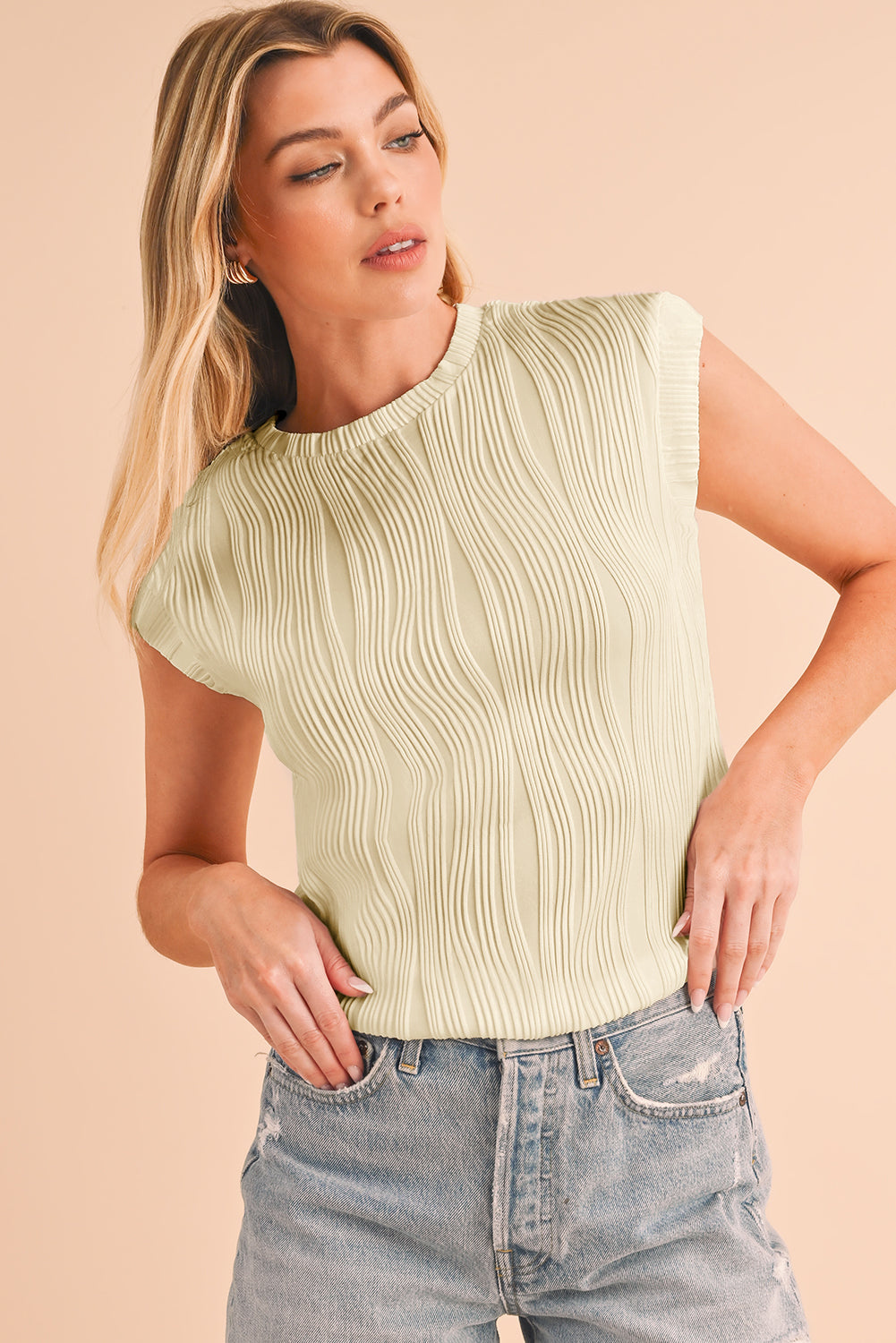 Hailey Wavy Textured Top