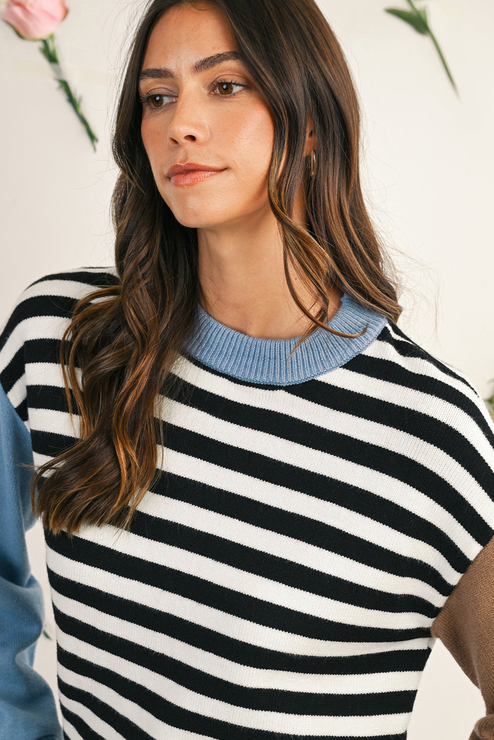 Lyra Striped Colour-block Sweater