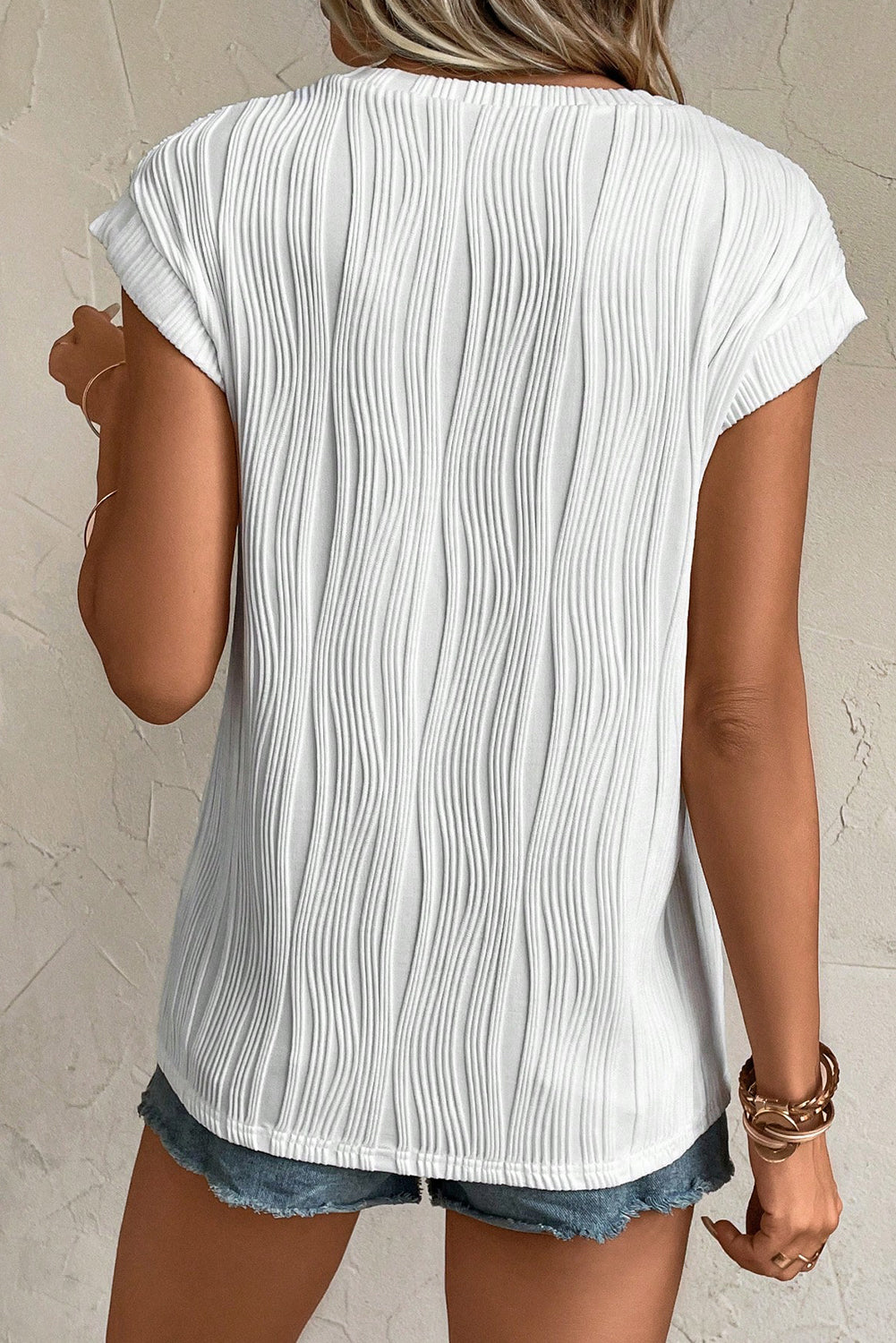 Hailey Wavy Textured Top