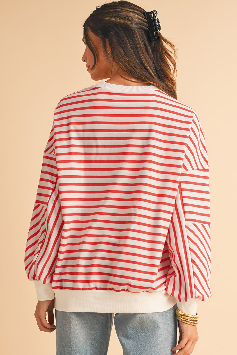 Mia Striped Oversized Sweatshirt