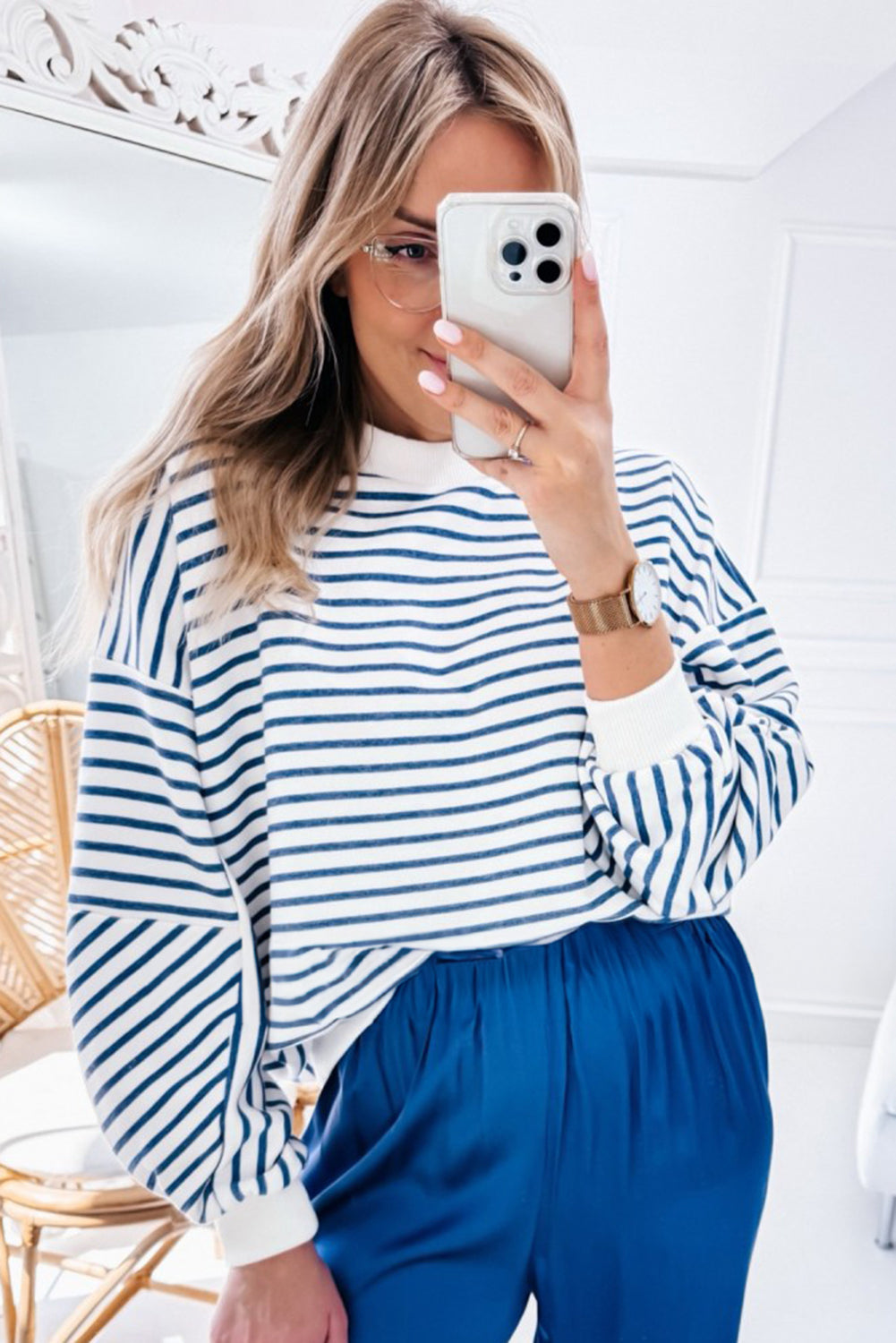 Mia Striped Oversized Sweatshirt