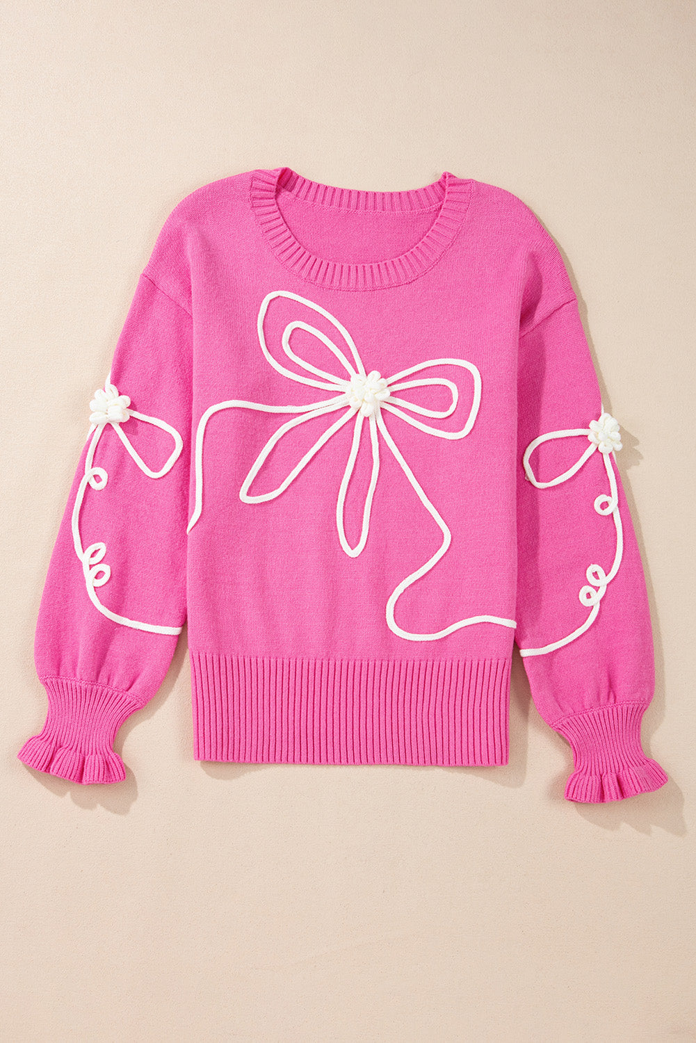 Nina Bow Drop Sleeve Sweater