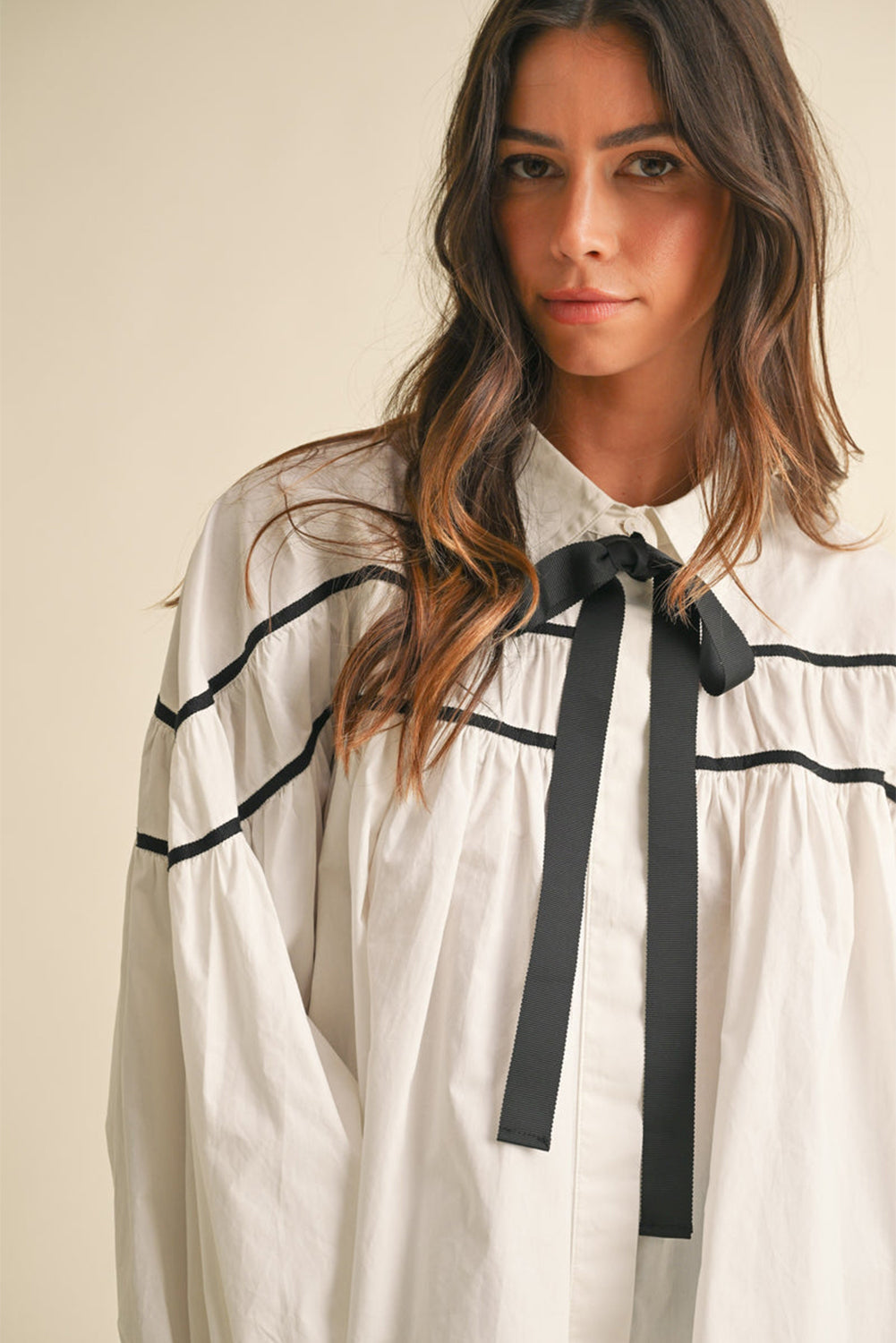 Emily Bow-knot Button-up Blouse