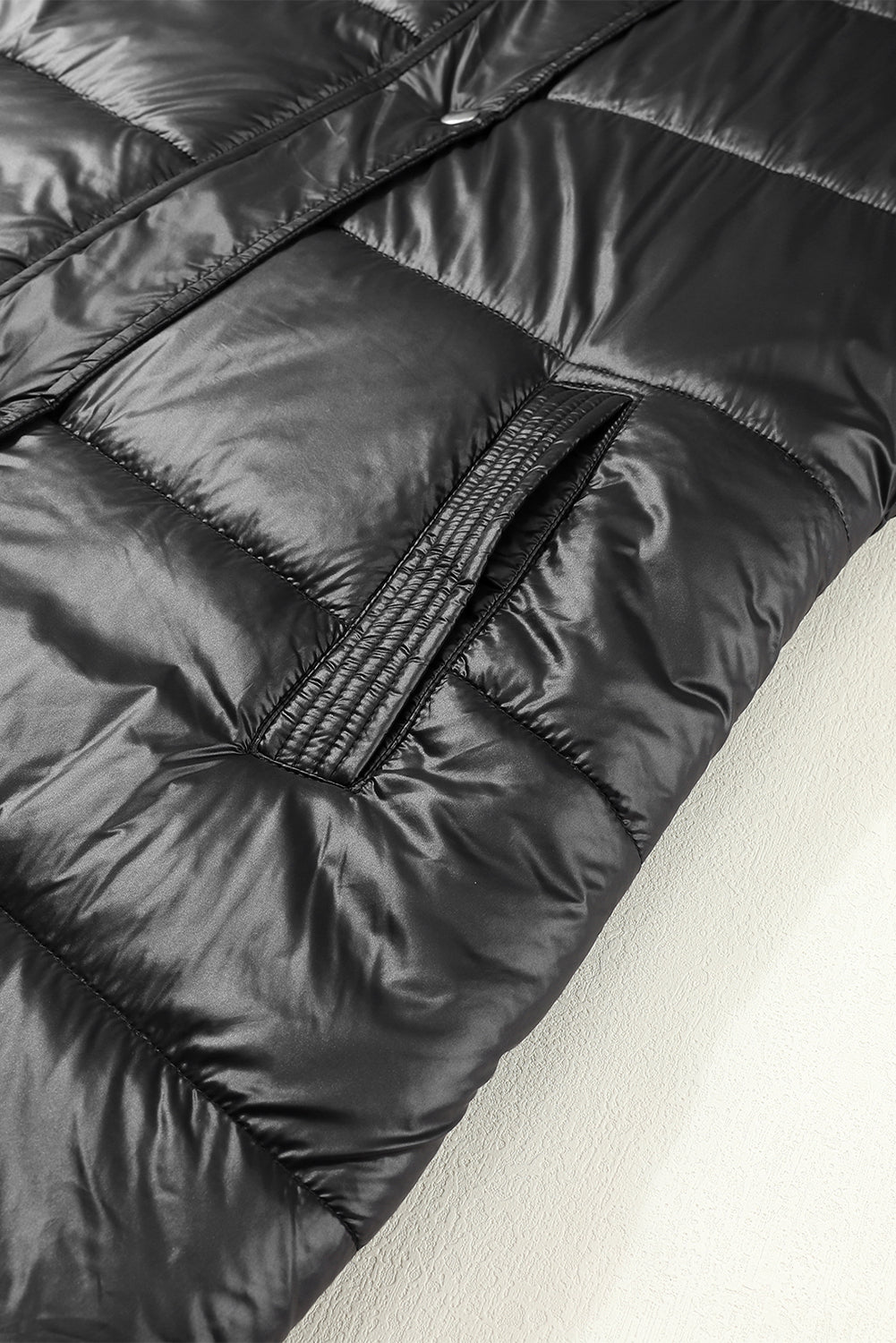 Elaine Hooded Quilted Long Vest Coat