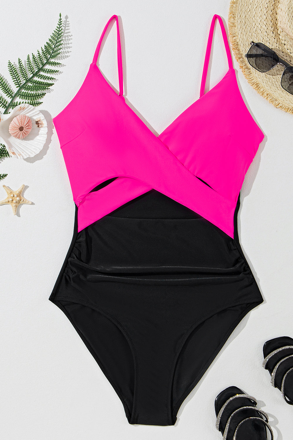 Kailani Two-Tone Cutout One-piece Swimsuit