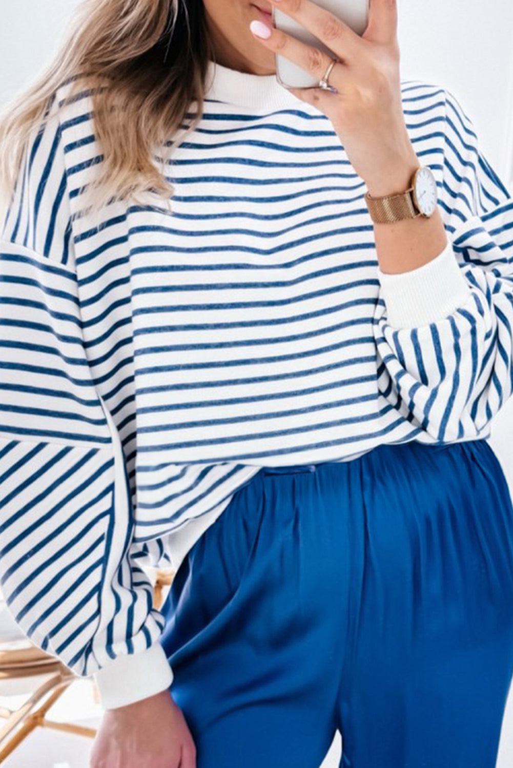 Mia Striped Oversized Sweatshirt