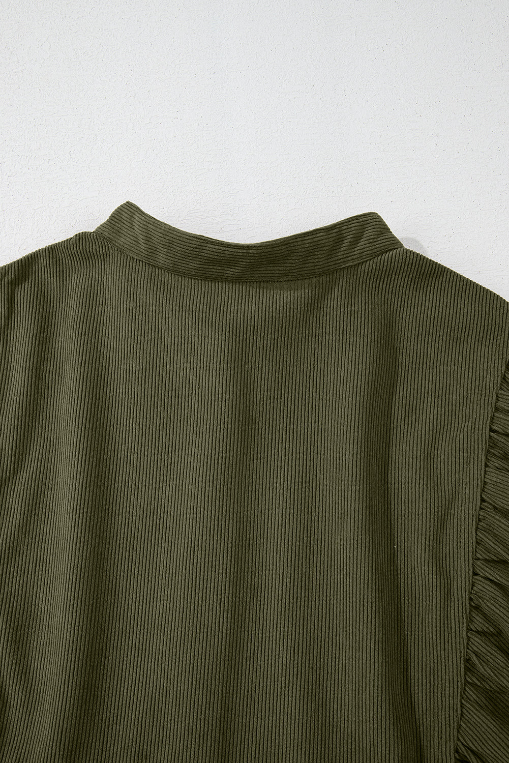 Corduroy Empire Waist Lantern Sleeve Dress