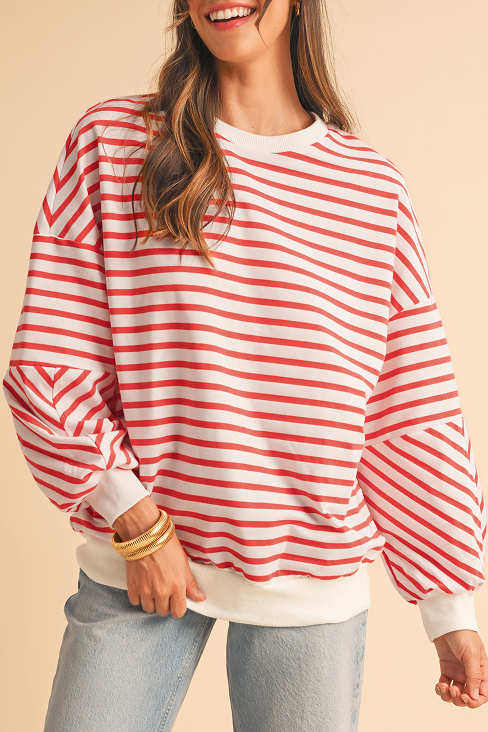 Mia Striped Oversized Sweatshirt