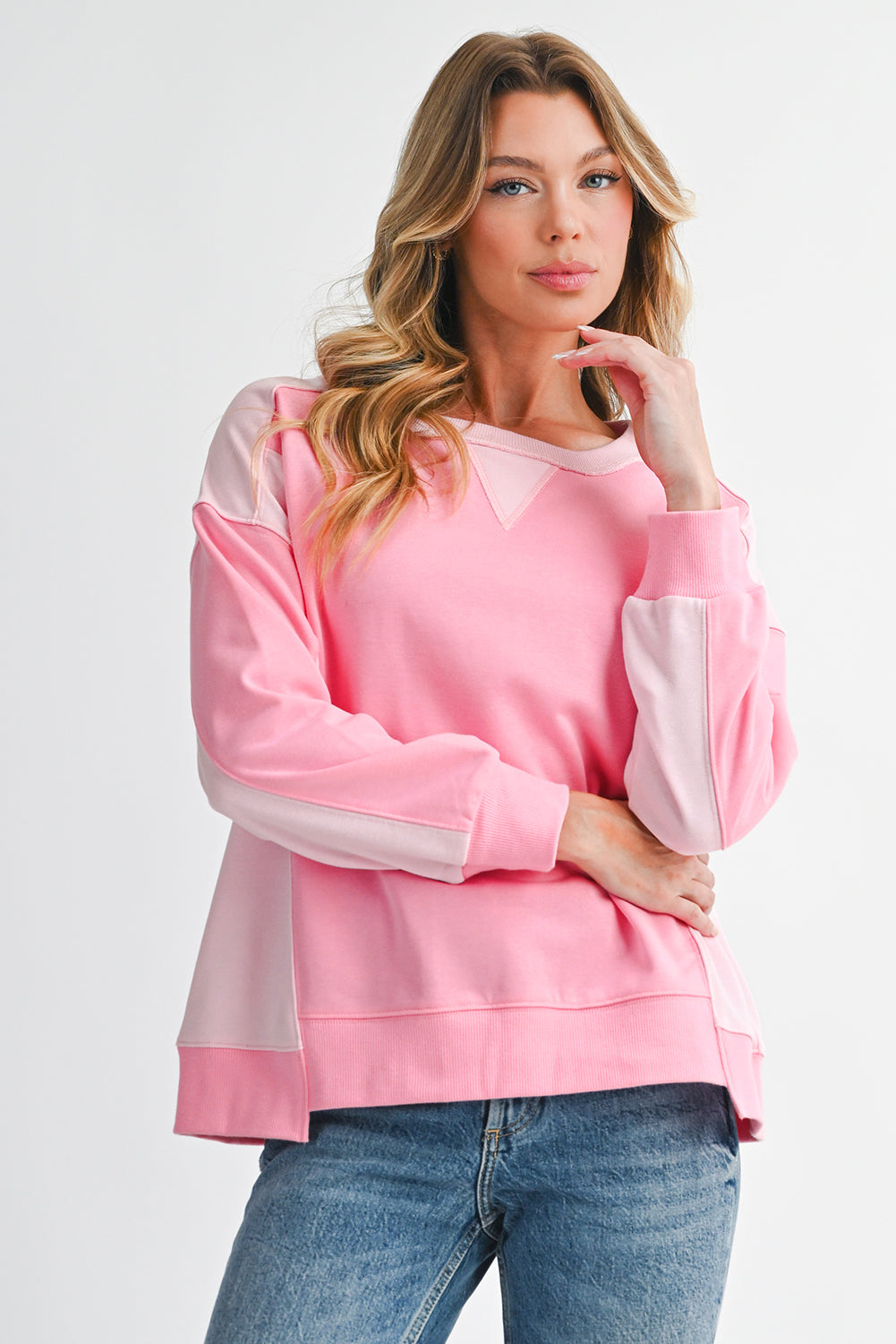 Bonbon Colorblock Oversized Sweatshirt