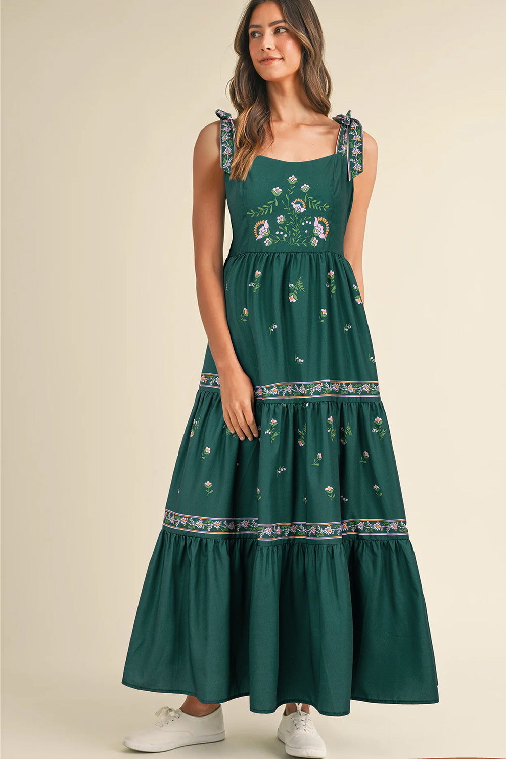 Azaha Green Floral Print Dress