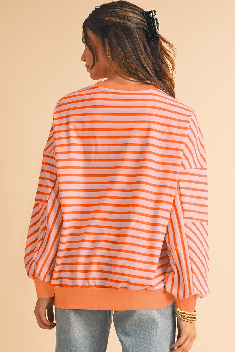 Mia Striped Oversized Sweatshirt