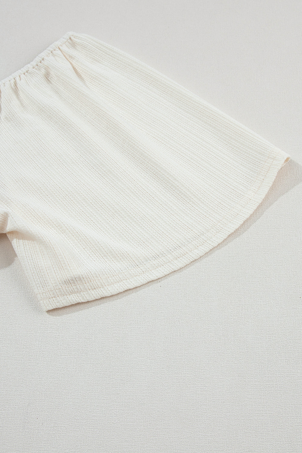 Smocked V-Neck Flutter Sleeve Blouse