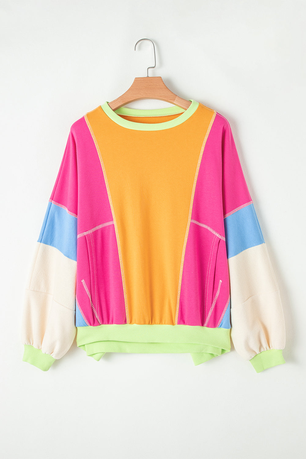 Noemi Colour-block Oversized Sweatshirt