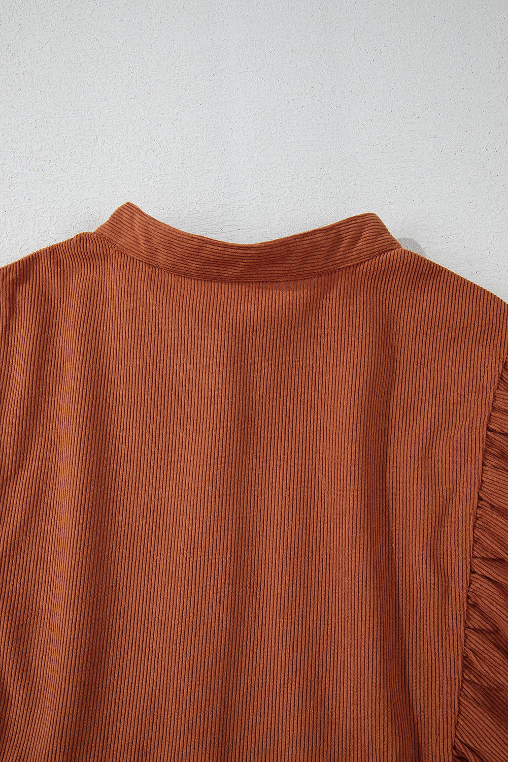 Corduroy Empire Waist Lantern Sleeve Dress