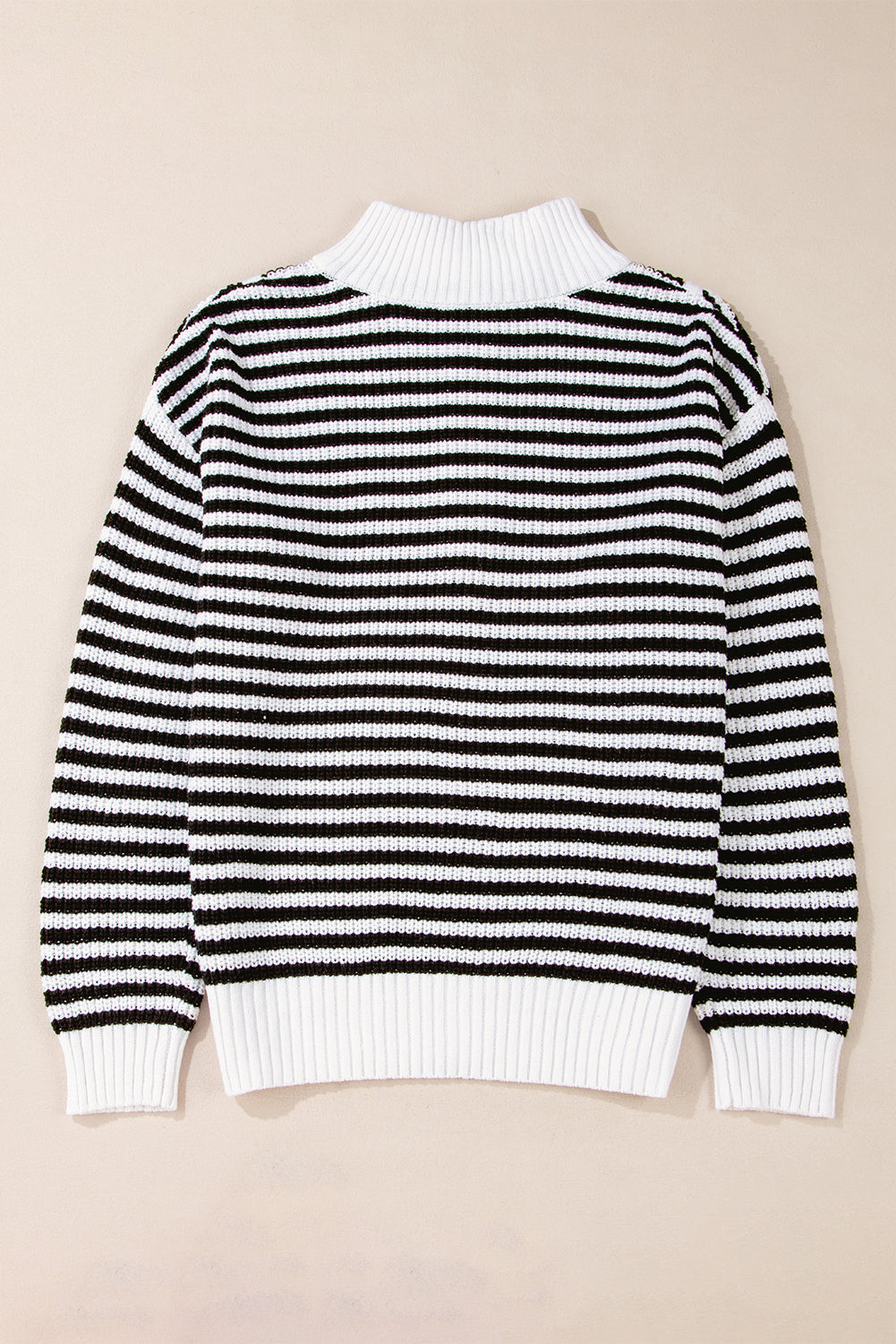 Nylah Striped Half-Zip Sweater