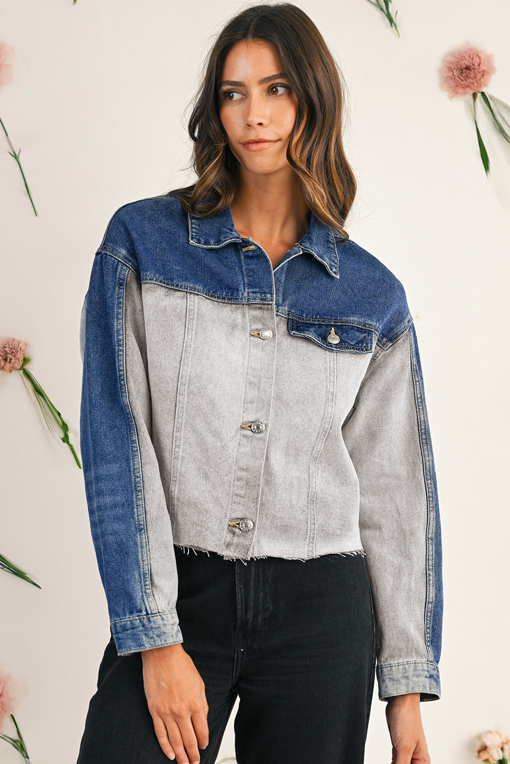 Nara Dual-tone Denim Jacket