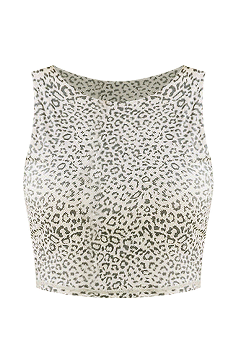 Leopard Print Active Wear Tank & High Waist Shorts Set