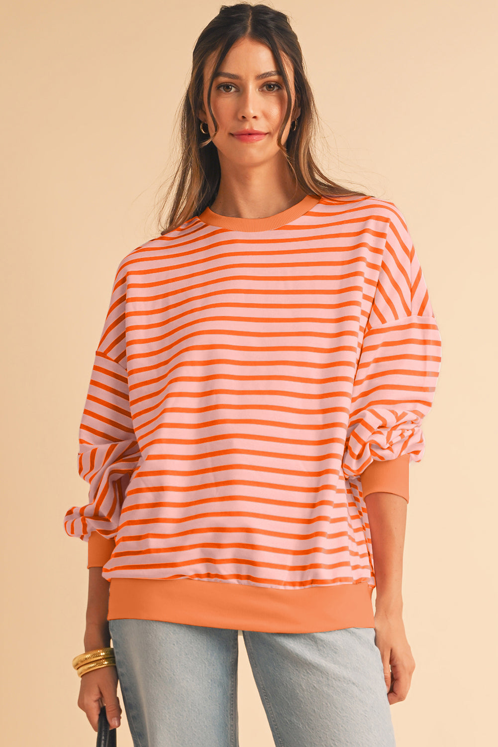 Mia Striped Oversized Sweatshirt