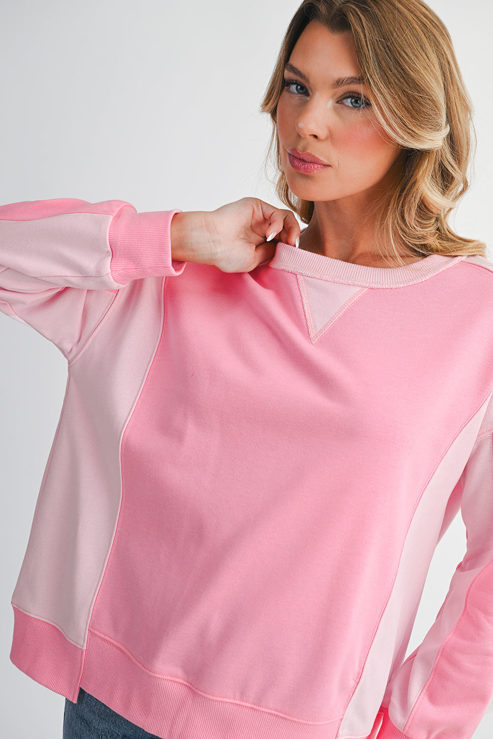 Bonbon Colorblock Oversized Sweatshirt