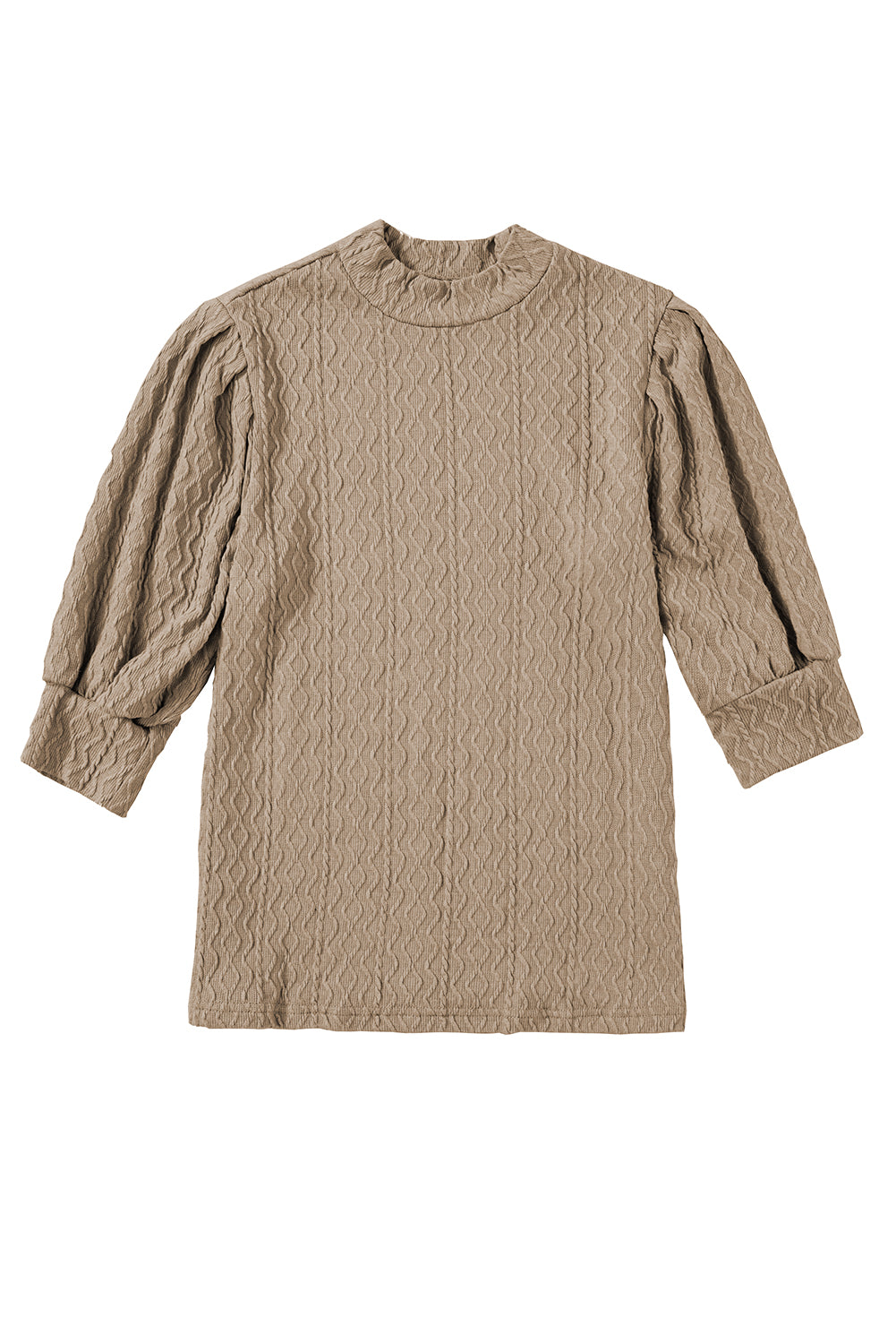 Aralyn Textured Ruched Puff Sleeve Top