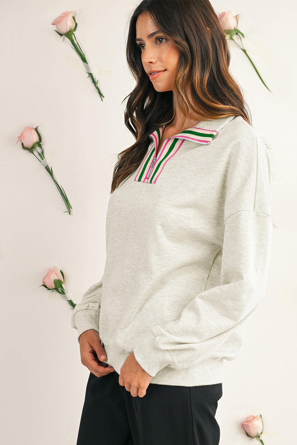 Esme Collared Pullover Sweatshirt