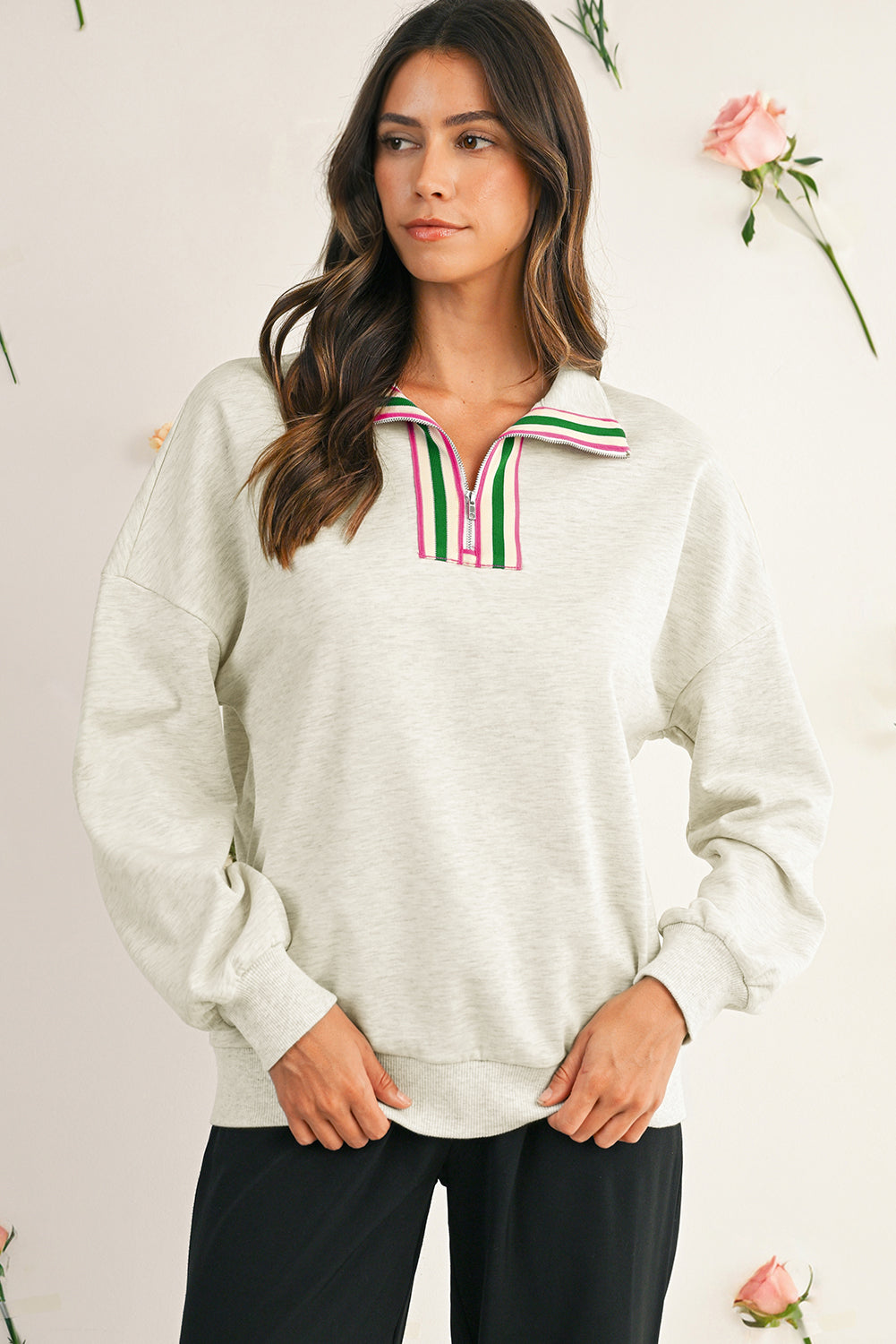 Esme Collared Pullover Sweatshirt